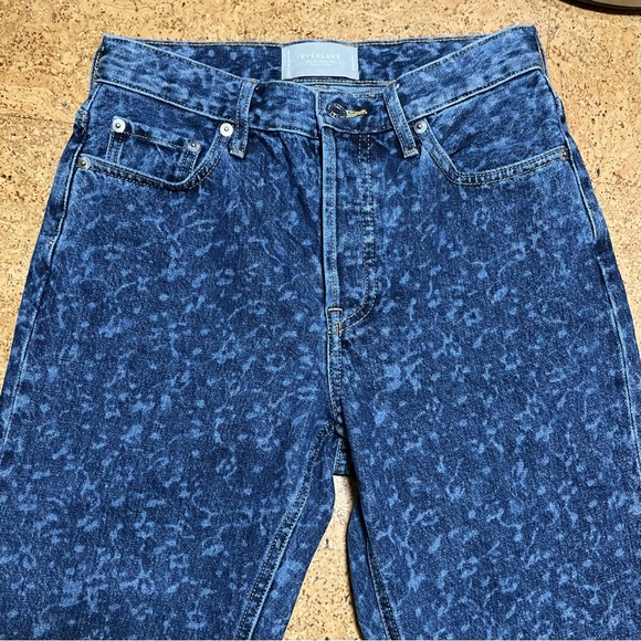Everlane Wm’s The 90s Cheeky Organic Cotton Jean In Dark Painterly Strokes Sz 25 - Picture 11 of 16